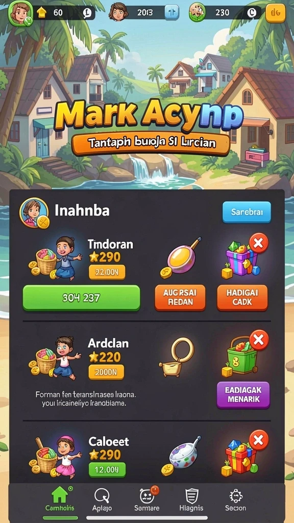 pisang123 - Karakter lucu yang bisa dimainkan dalam game.